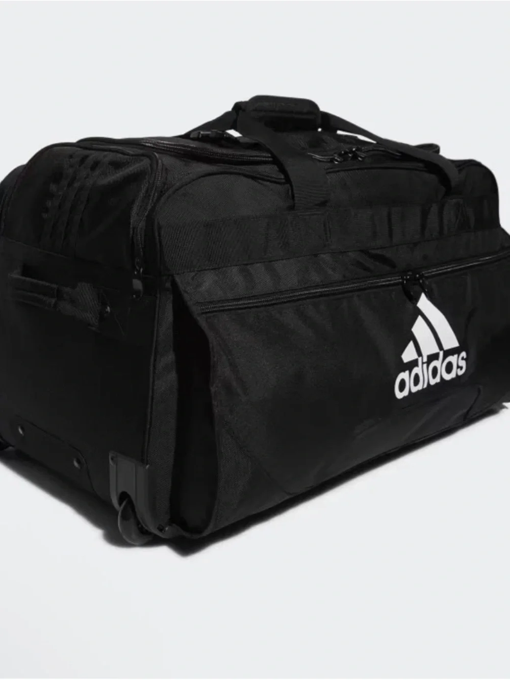 adidas Black Duffel with White Logo